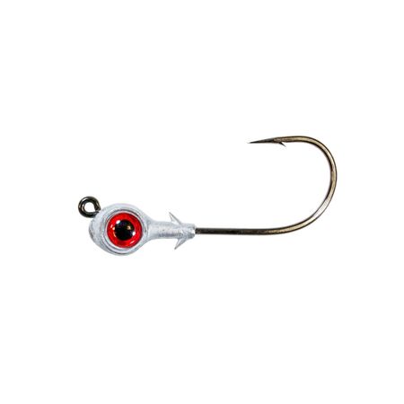 Z-MAN Redfish Eye Jig Heads 0.25 Oz 3Pk-Red REJH14-01PK3